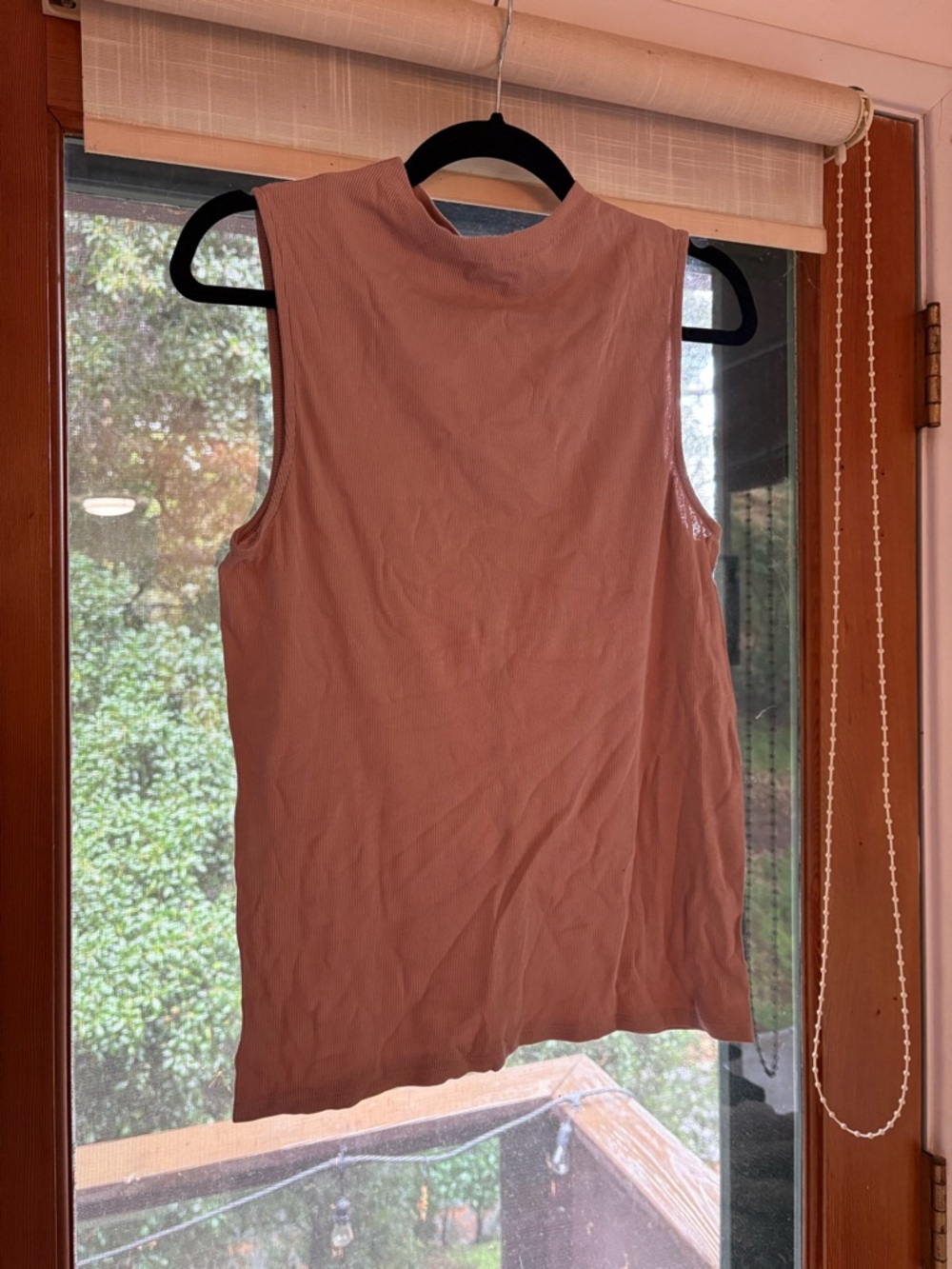 Everlane Luxe knit Mock-Neck Tank Top in Dusty Rose
